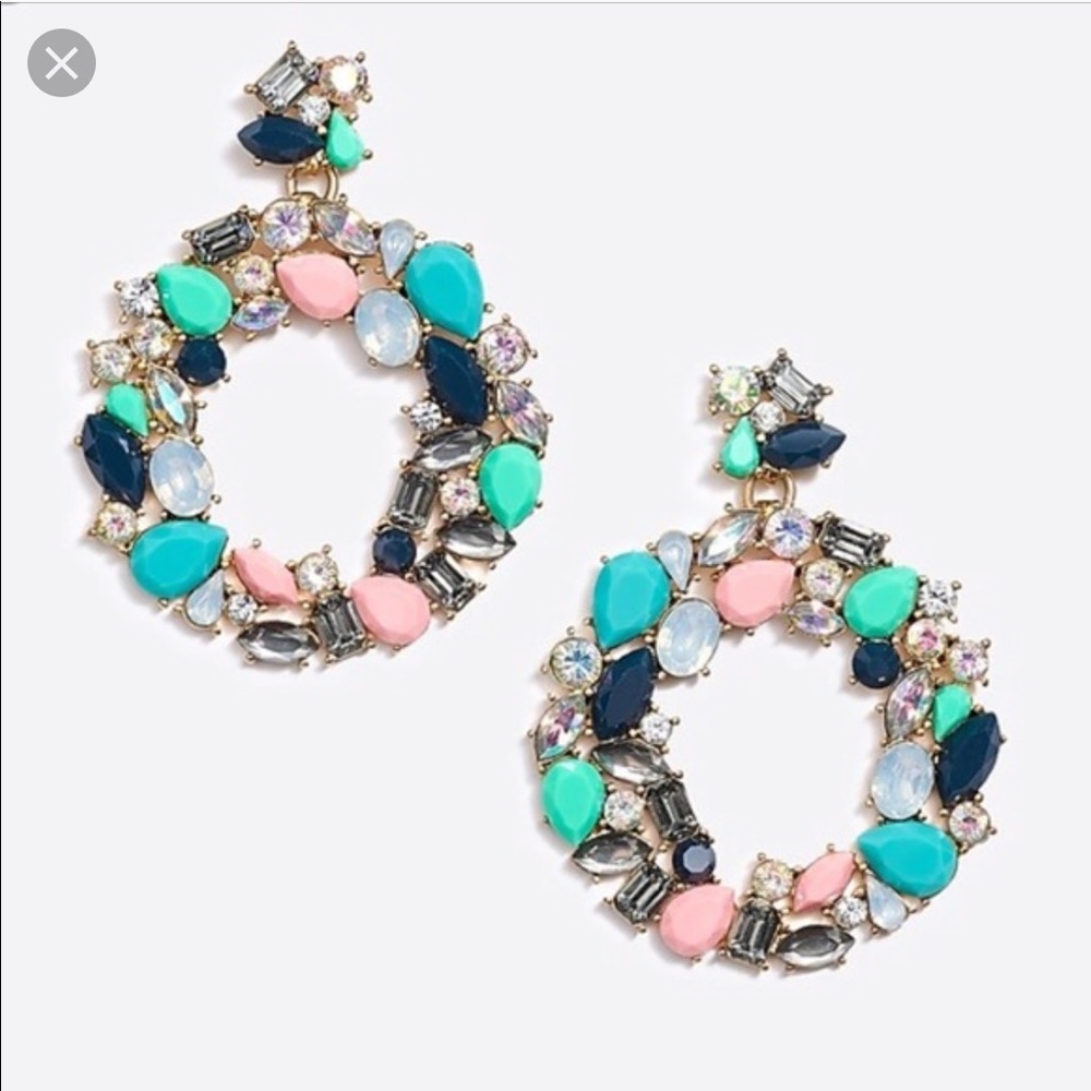 J Crew Wreath Statement Earrings